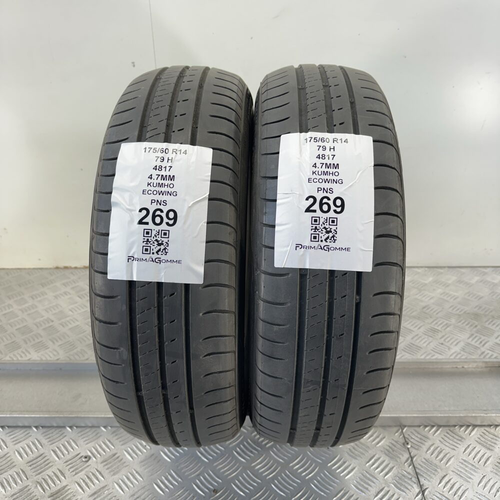 Pneumatici Usati 175 60 R14 79H Kumho Ecowing Estive | Gomme Usate | PrimaGomme.it Pneumatici Usati 175 60 R14 79H Kumho Ecowing Estive