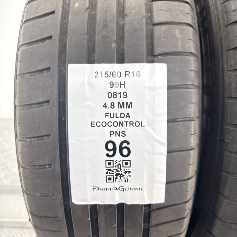 Pneumatici Usati 215 60 R16 99H Fulda Ecocontrol Estive | Gomme Usate | PrimaGomme.it Pneumatici Usati 215 60 R16 99H Fulda Ecocontrol Estive - immagine 3