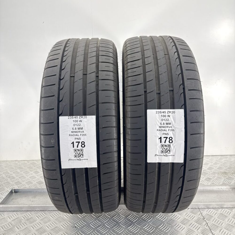 Pneumatici Usati 235 45 ZR20 100W Minerva Radial F205 83% Estive | Gomme Usate | PrimaGomme.it Pneumatici Usati 235 45 ZR20 100W Minerva Radial F205 83% Estive