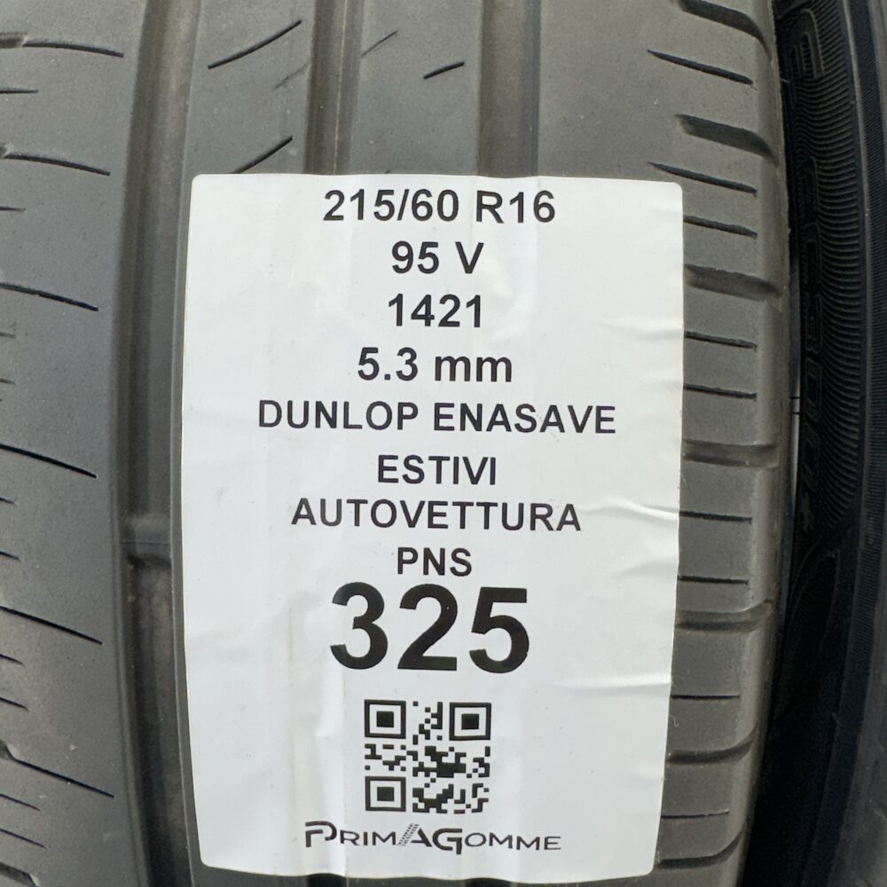 Pneumatici Usati 215 60 R16 95V Dunlop Enasave 78% Estive | Gomme Usate | PrimaGomme.it Pneumatici Usati 215 60 R16 95V Dunlop Enasave 78% Estive - immagine 3