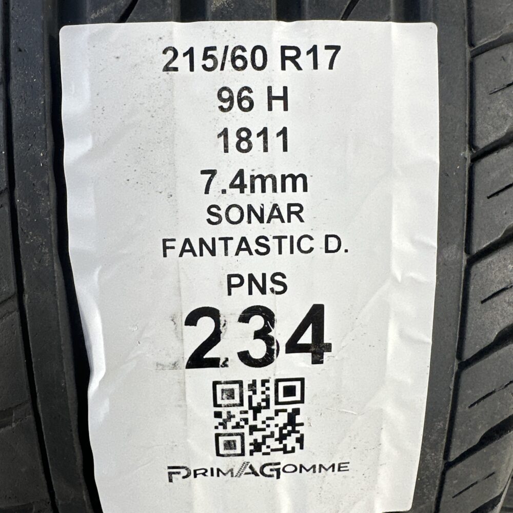 Pneumatici Usati 215 60 R17 96H Sonar Fantastic D 98% Estive | Gomme Usate | PrimaGomme.it Pneumatici Usati 215 60 R17 96H Sonar Fantastic D 98% Estive - immagine 3