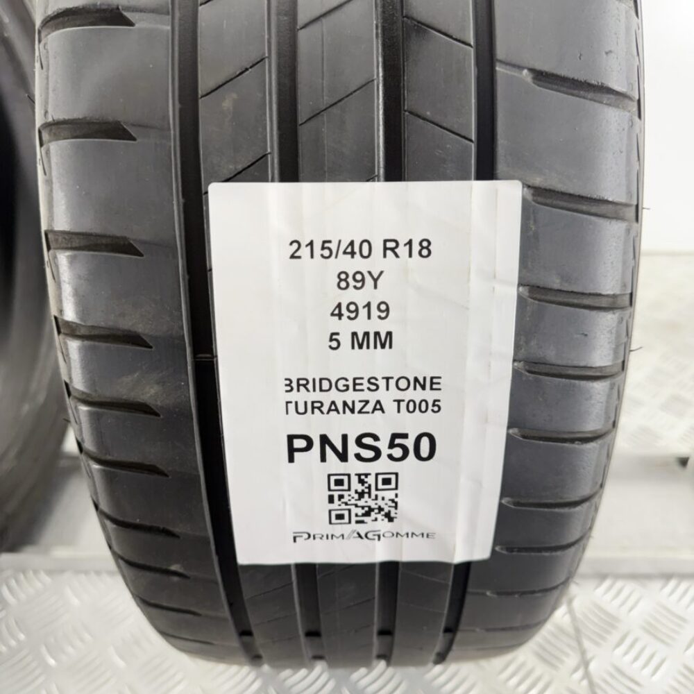 Gomme Usate 215 40 R18 89Y Bridgestone Turanza T005 5mm Estive | Gomme Usate | PrimaGomme.it Gomme Usate 215 40 R18 89Y Bridgestone Turanza T005 5mm Estive - immagine 3
