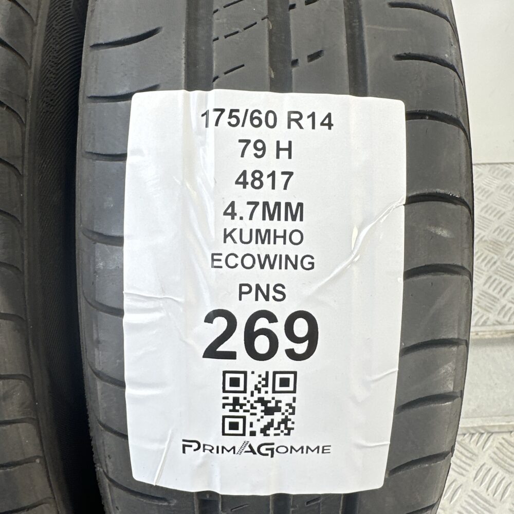 Pneumatici Usati 175 60 R14 79H Kumho Ecowing Estive | Gomme Usate | PrimaGomme.it Pneumatici Usati 175 60 R14 79H Kumho Ecowing Estive - immagine 3