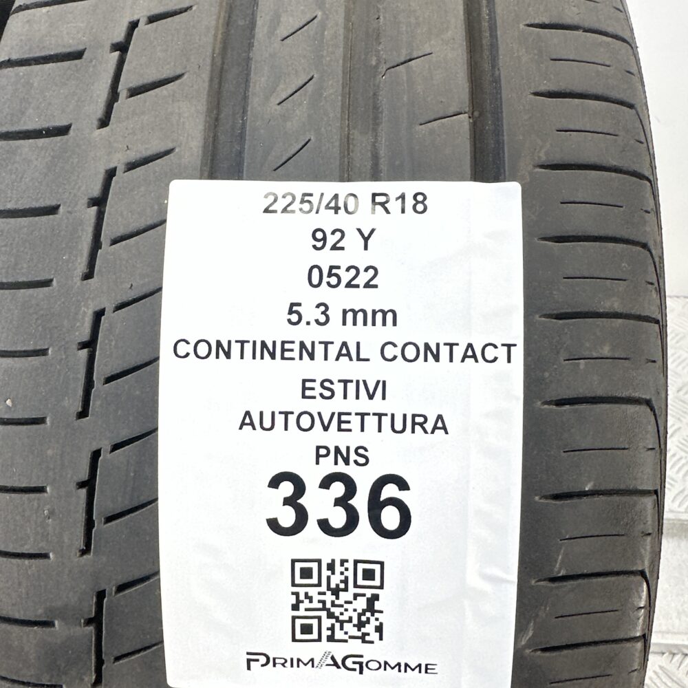 Pneumatici Usati 225 40 R18 92Y Continental Contact 76% Estive | Gomme Usate | PrimaGomme.it Pneumatici Usati 225 40 R18 92Y Continental Contact 76% Estive - immagine 3