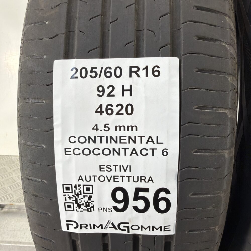 Pneumatici Usati 205 60 R16 92H Continental Ecocontact 6 Estive | Gomme Usate | PrimaGomme.it Pneumatici Usati 205 60 R16 92H Continental Ecocontact 6 Estive - immagine 3