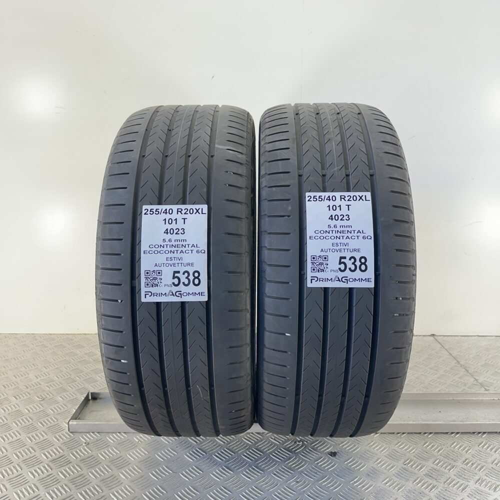 Pneumatici Usati 255 40 R20 XL 101T RUNFLAT Continental Ecocontact 6Q 82% Estive | Gomme Usate | PrimaGomme.it Pneumatici Usati 255 40 R20 XL 101T RUNFLAT Continental Ecocontact 6Q 82% Estive