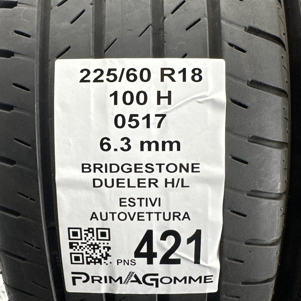 Pneumatici Usati 225 60 R18 100H Bridgestone Dueler H/L 90% Estive | Gomme Usate | PrimaGomme.it Pneumatici Usati 225 60 R18 100H Bridgestone Dueler H/L 90% Estive - immagine 3