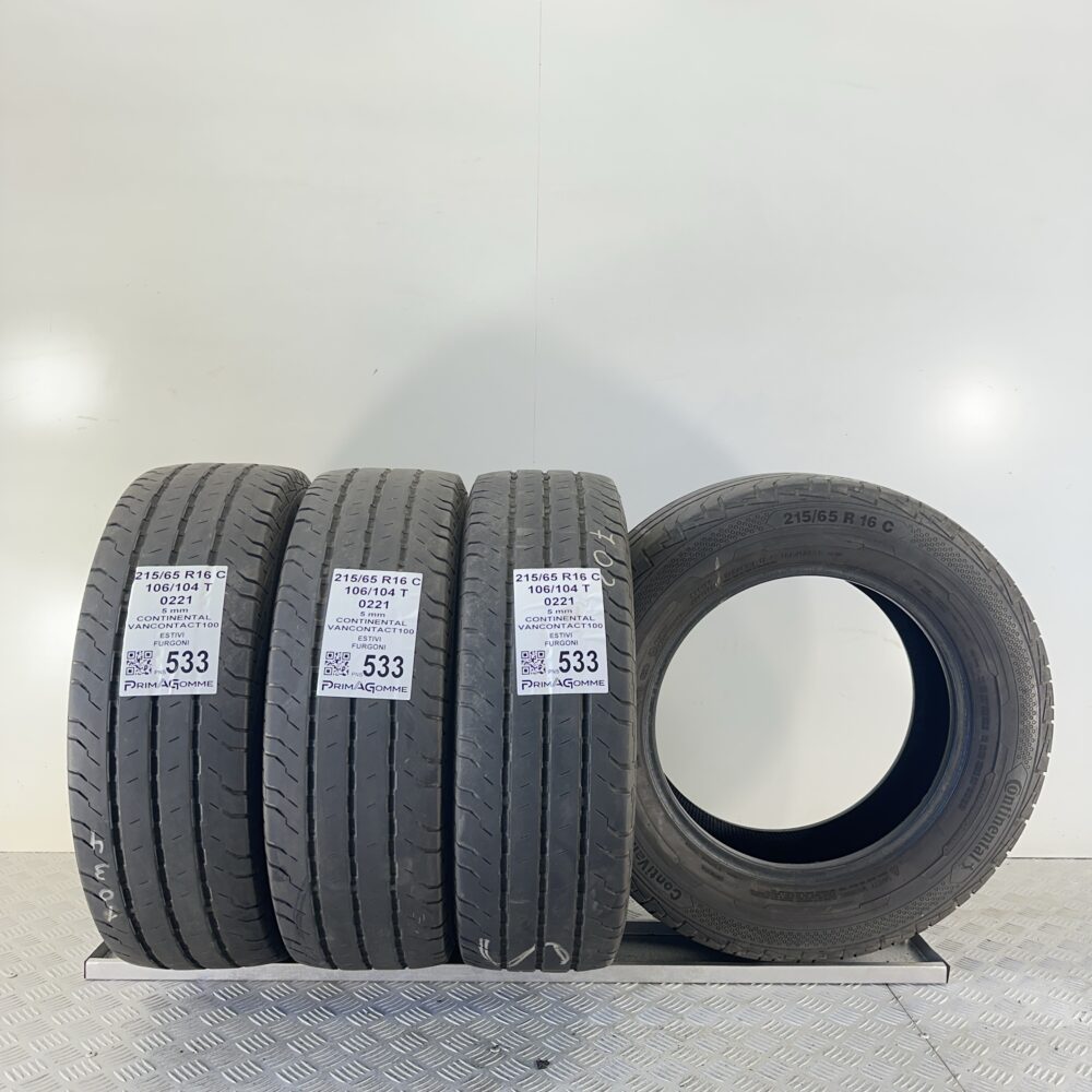 Pneumatici Usati 215 65 R16C 106/104T Continental Vancontact100 71% Estive | Gomme Usate | PrimaGomme.it Pneumatici Usati 215 65 R16C 106/104T Continental Vancontact100 71% Estive - immagine 4