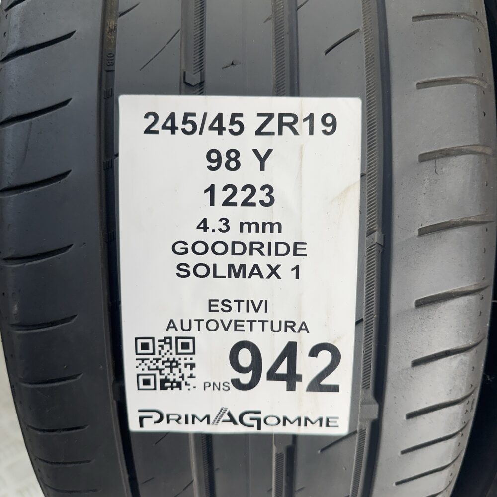Pneumatici Usati 245 45 ZR19 98Y Goodride Solmax 1 Estive | Gomme Usate | PrimaGomme.it Pneumatici Usati 245 45 ZR19 98Y Goodride Solmax 1 Estive - immagine 3