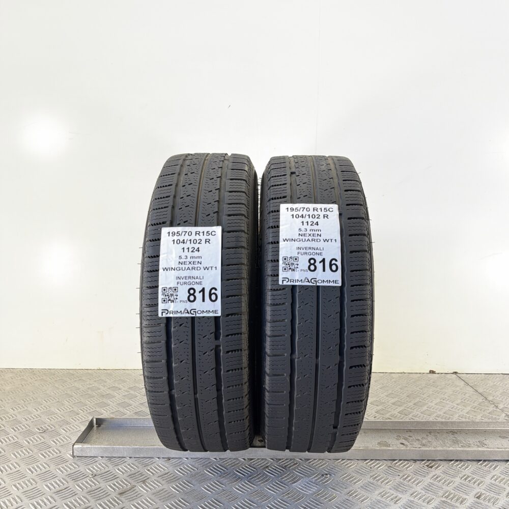 Pneumatici Usati 195 70 R15C 104 102 R Nexen Wingard WT1 73% Invernali | Gomme Usate | PrimaGomme.it Pneumatici Usati 195 70 R15C 104 102 R Nexen Wingard WT1 73% Invernali