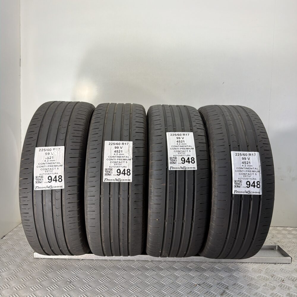 Pneumatici Usati 225 60 R17 99V Continental Conti Contact 5 Estive | Gomme Usate | PrimaGomme.it Pneumatici Usati 225 60 R17 99V Continental Conti Contact 5 Estive