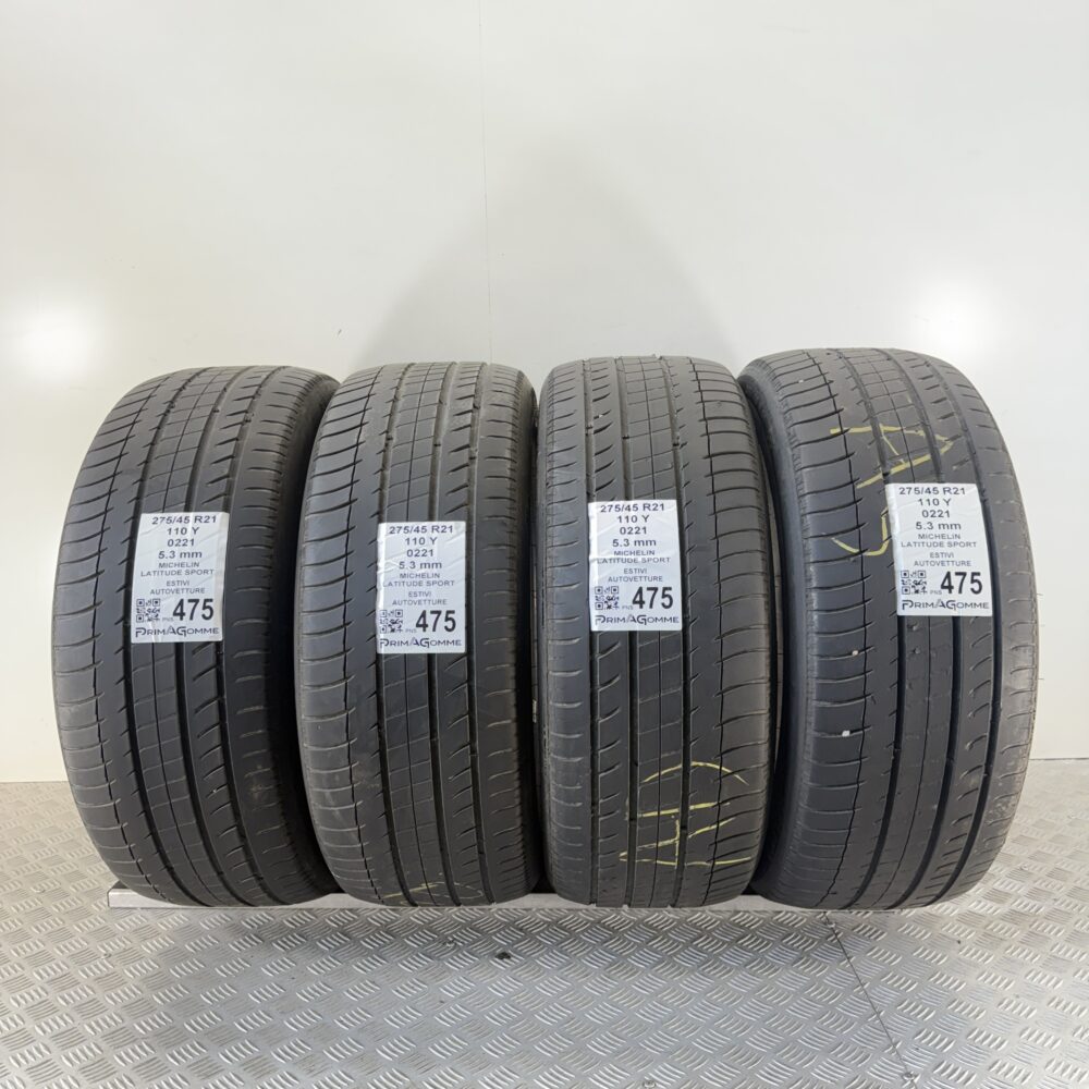 Pneumatici Usati 275 45 R21 110Y Michelin Latitude Sport 76% Estive | Gomme Usate | PrimaGomme.it Pneumatici Usati 275 45 R21 110Y Michelin Latitude Sport 76% Estive