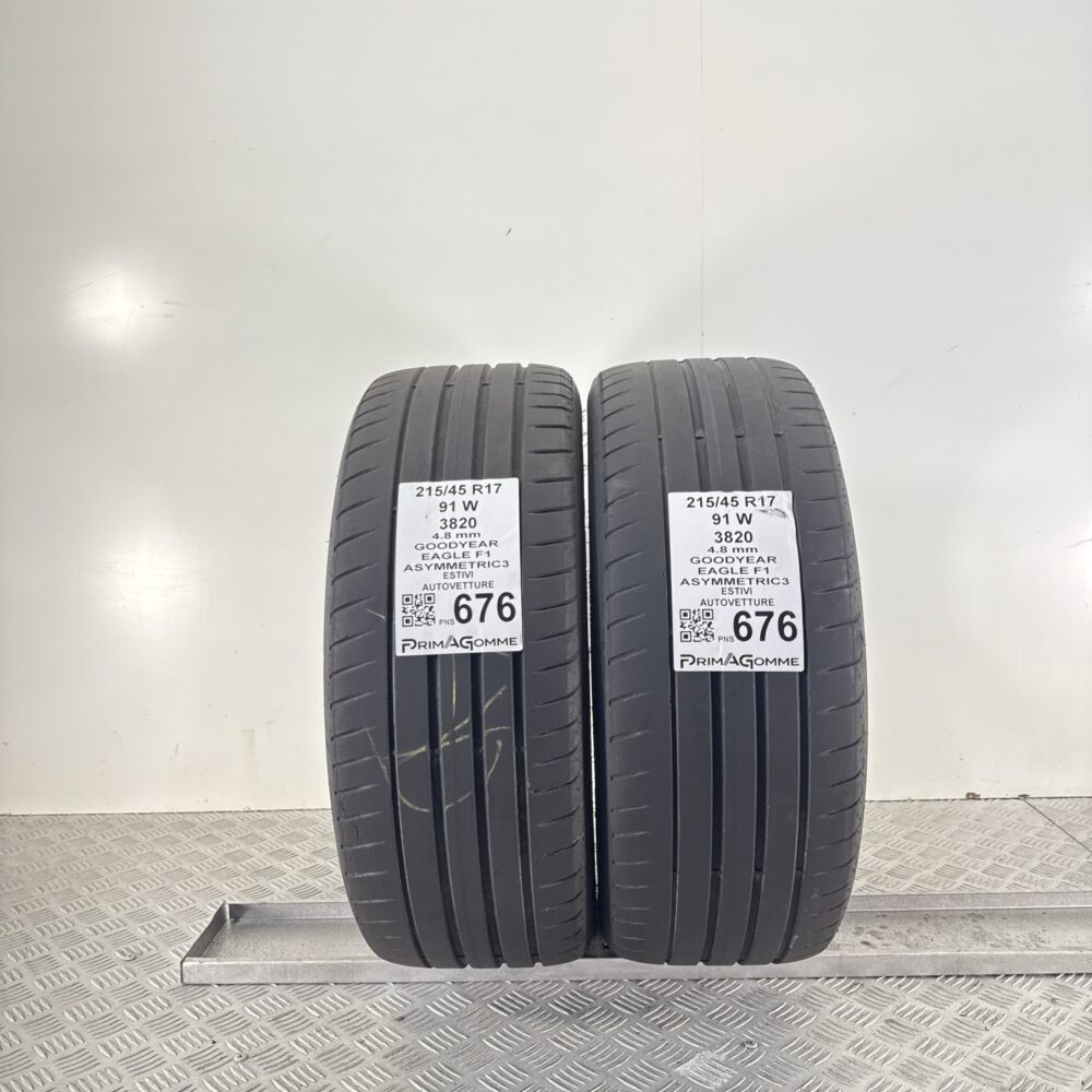 Pneumatici Usati 215 45 R17 91W Goodyear Eagle F1 Asymmetric3 Estive | Gomme Usate | PrimaGomme.it Pneumatici Usati 215 45 R17 91W Goodyear Eagle F1 Asymmetric3 Estive