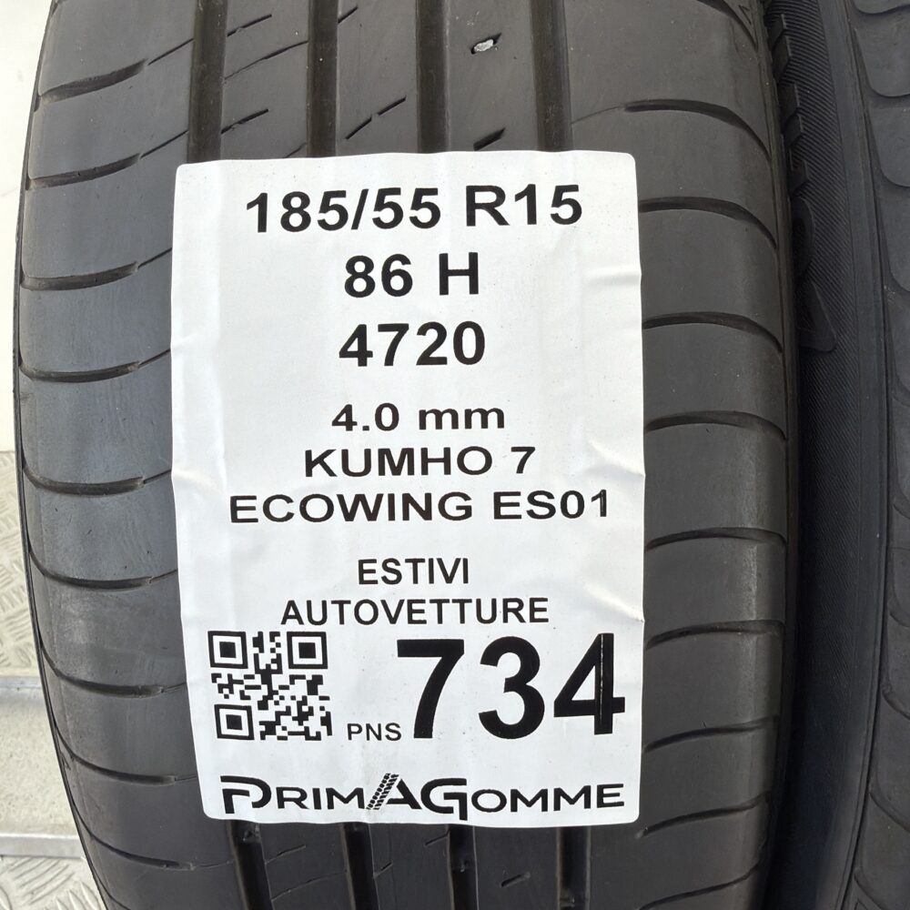 Pneumatici Usati 185 55 R15 86H Kumho Ecowing ES01 Estive | Gomme Usate | PrimaGomme.it Pneumatici Usati 185 55 R15 86H Kumho Ecowing ES01 Estive - immagine 3