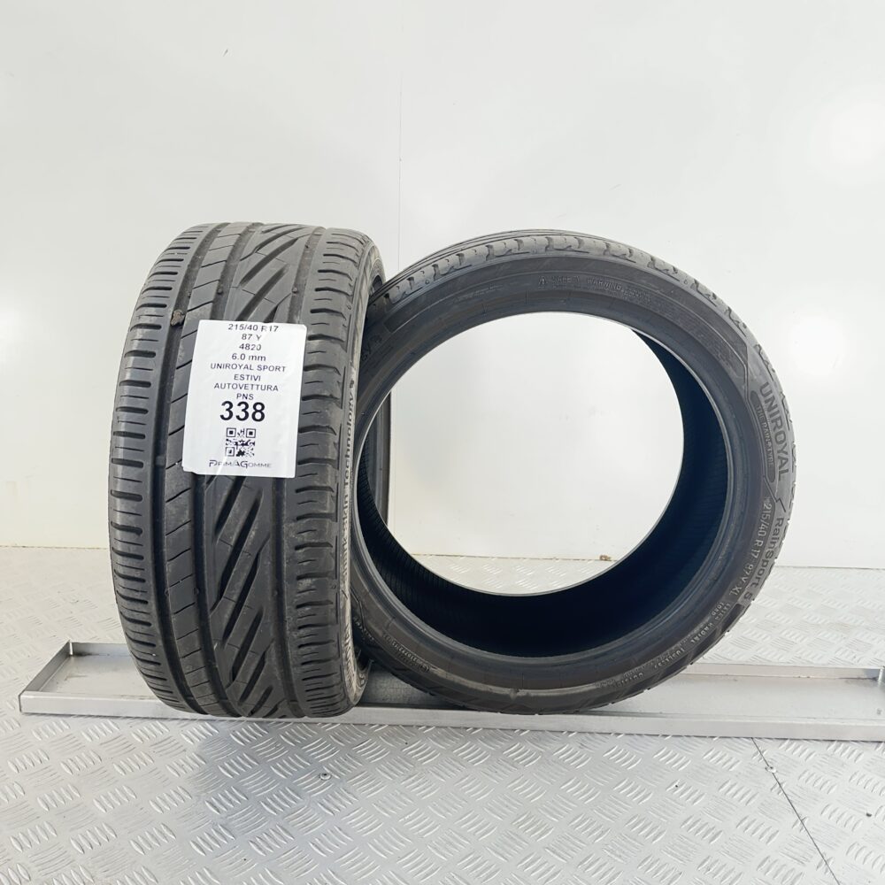 Pneumatici Usati 215 40 R17 87Y Uniroyal Sport 86% Estive | Gomme Usate | PrimaGomme.it Pneumatici Usati 215 40 R17 87Y Uniroyal Sport 86% Estive - immagine 4