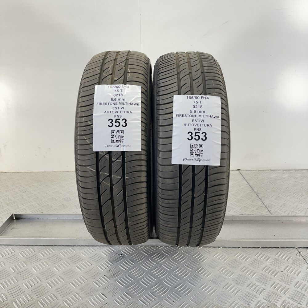 Pneumatici Usati 165 60 R14 75T Firestone Multihawk 82% Estive | Gomme Usate | PrimaGomme.it Pneumatici Usati 165 60 R14 75T Firestone Multihawk 82% Estive