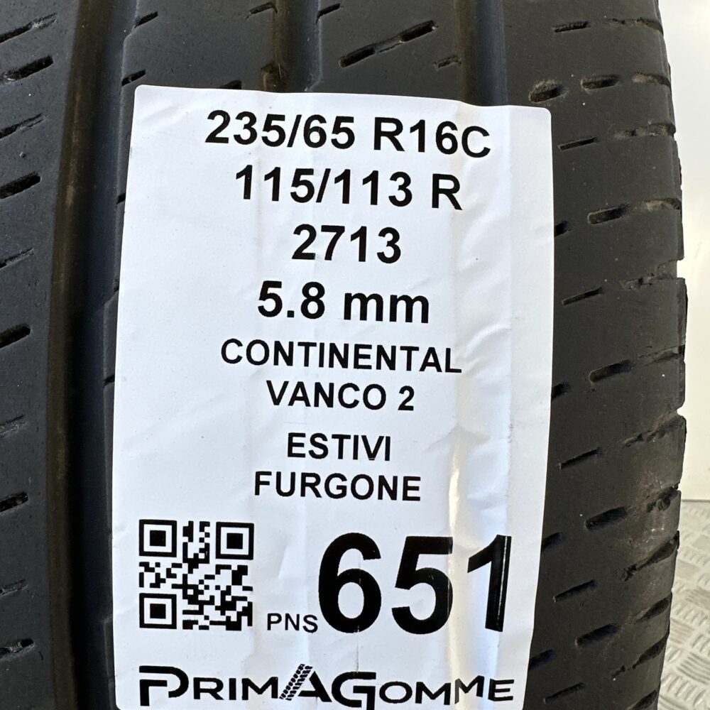 Pneumatici Usati 235 65 R16C 115/113R Continental Vanco 2 83% Estive | Gomme Usate | PrimaGomme.it Pneumatici Usati 235 65 R16C 115/113R Continental Vanco 2 83% Estive - immagine 3