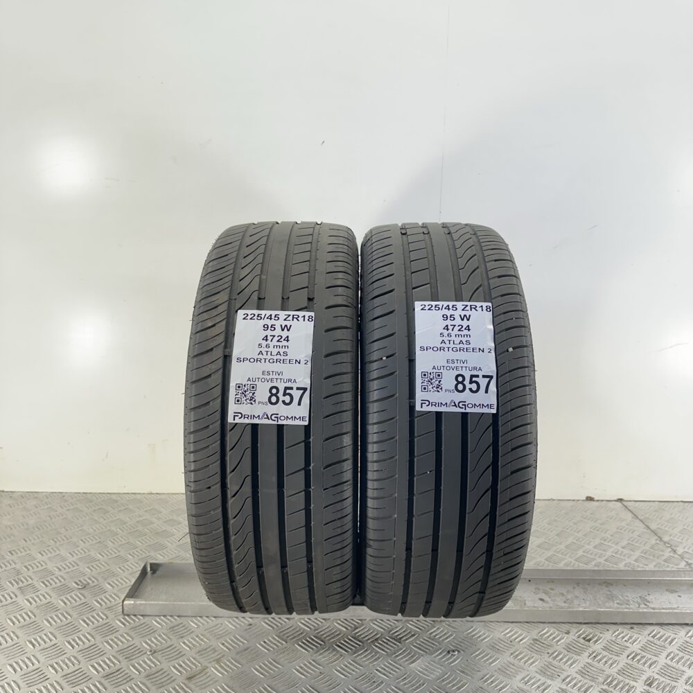 Pneumatici Usati 225 45 ZR18 95W Atlas Sportgreen 2 80% Estive | Gomme Usate | PrimaGomme.it Pneumatici Usati 225 45 ZR18 95W Atlas Sportgreen 2 80% Estive