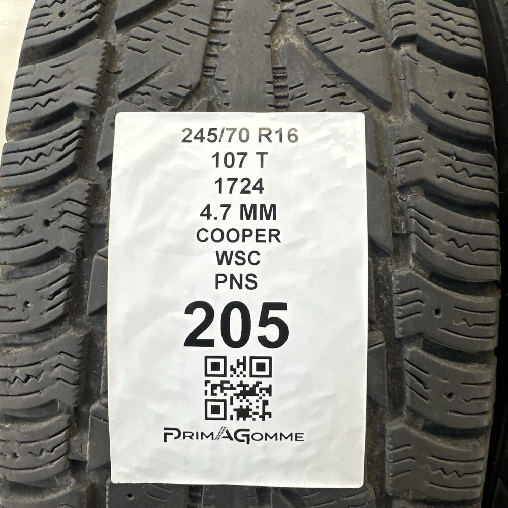Pneumatici Usati 245 70 R16 107T Cooper WSC Estive | Gomme Usate | PrimaGomme.it Pneumatici Usati 245 70 R16 107T Cooper WSC Estive - immagine 3