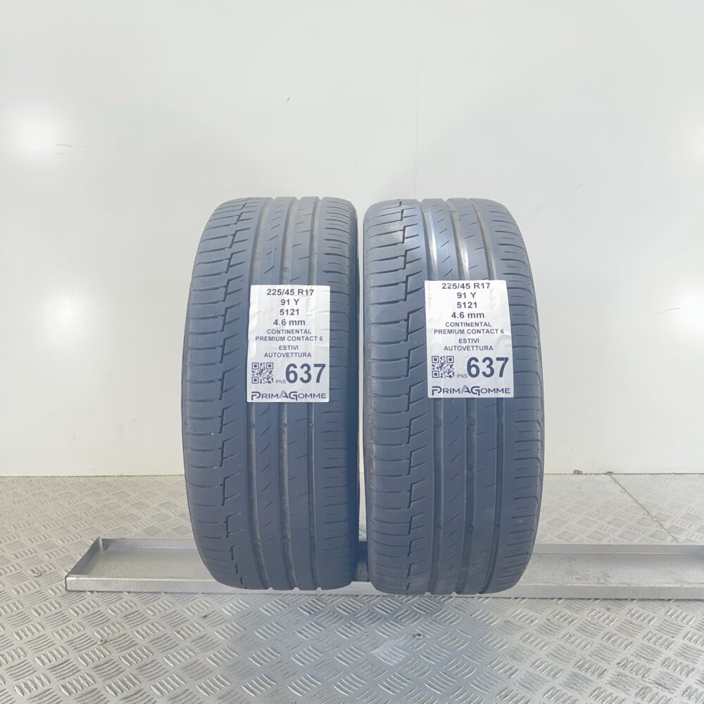 Pneumatici Usati 225 45 R17 91Y Continental Premium Contact 6 Estive | Gomme Usate | PrimaGomme.it Pneumatici Usati 225 45 R17 91Y Continental Premium Contact 6 Estive