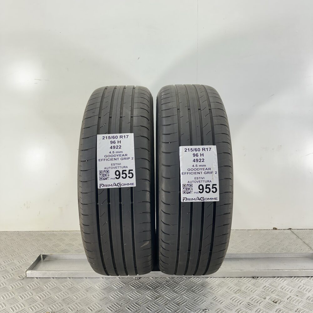 Pneumatici Usati 215 60 R17 96H Goodyear Efficient Grip 2 Estive | Gomme Usate | PrimaGomme.it Pneumatici Usati 215 60 R17 96H Goodyear Efficient Grip 2 Estive