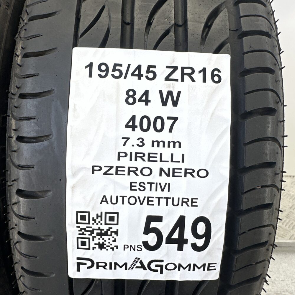 Pneumatici Usati 195 45 R16 84W Pirelli Pzero Nero 99% Estive | Gomme Usate | PrimaGomme.it Pneumatici Usati 195 45 R16 84W Pirelli Pzero Nero 99% Estive - immagine 3