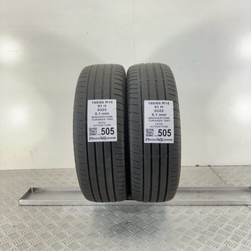 Pneumatici Usati 195 65 R15 91H Bridgestone Turanza T005 73% Estive