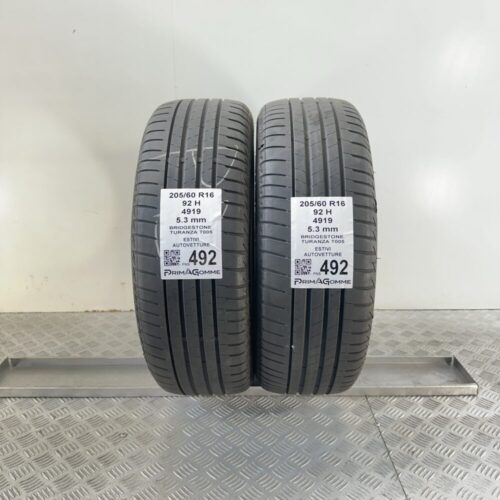 Pneumatici Usati 205 60 R16 92H Bridgestone Turanza T005 76% Estive