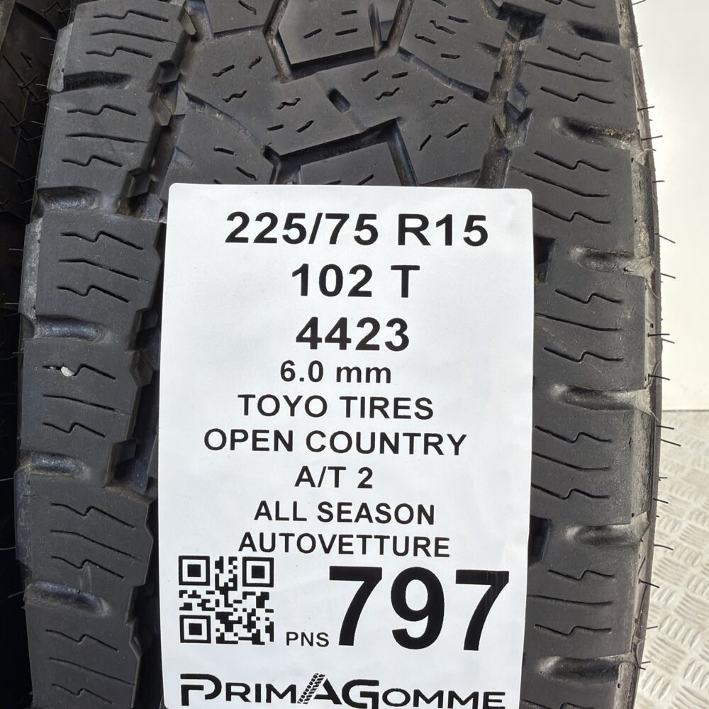 Pneumatici Usati 225 75 R15 102T Toyo Tires Open Country A/T 2 85% Quattro Stagioni | Gomme Usate | PrimaGomme.it Pneumatici Usati 225 75 R15 102T Toyo Tires Open Country A/T 2 85% Quattro Stagioni - immagine 3
