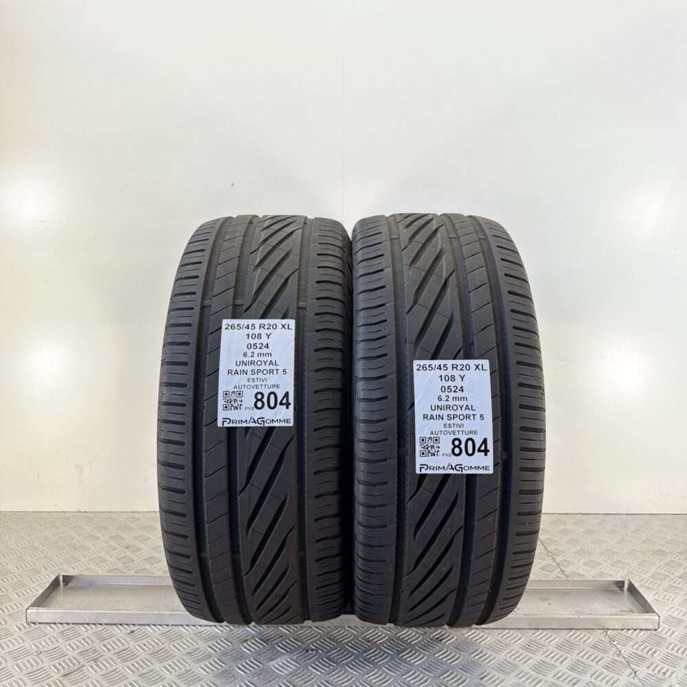 Pneumatici Usati 265 45 R20 XL 108Y Uniroyal Rain Sport 5 89% Estive | Gomme Usate | PrimaGomme.it Pneumatici Usati 265 45 R20 XL 108Y Uniroyal Rain Sport 5 89% Estive
