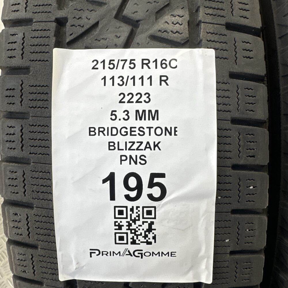 Pneumatici Usati 215 75 R16C 113/111R Bridgestone Blizzak 76% Invernali | Gomme Usate | PrimaGomme.it Pneumatici Usati 215 75 R16C 113/111R Bridgestone Blizzak 76% Invernali - immagine 3
