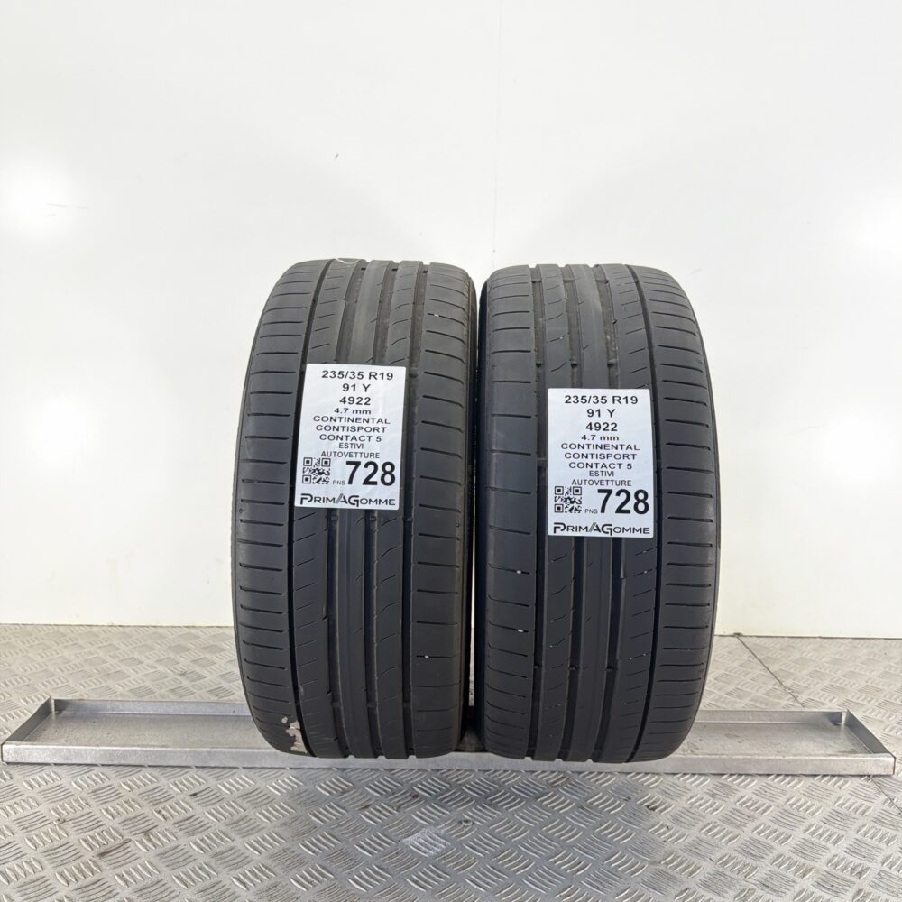 Pneumatici Usati 235 35 R19 91Y Continental ContiSportContact 5 Estive | Gomme Usate | PrimaGomme.it Pneumatici Usati 235 35 R19 91Y Continental ContiSportContact 5 Estive