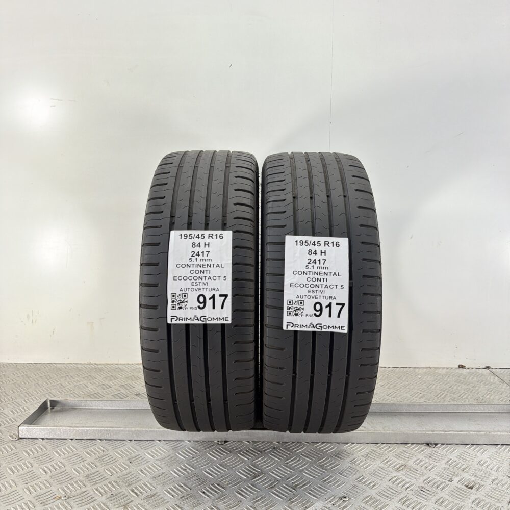 Pneumatici Usati 195 45 R16 84H Continental Ecocontact 5 73% Estive | Gomme Usate | PrimaGomme.it Pneumatici Usati 195 45 R16 84H Continental Ecocontact 5 73% Estive