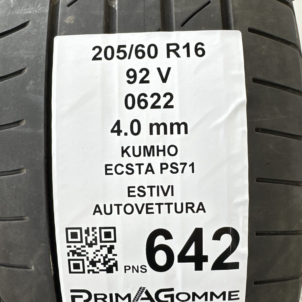 Pneumatici Usati 205 60 R16 92V Kumho Ecsta PS71 Estive | Gomme Usate | PrimaGomme.it Pneumatici Usati 205 60 R16 92V Kumho Ecsta PS71 Estive - immagine 3