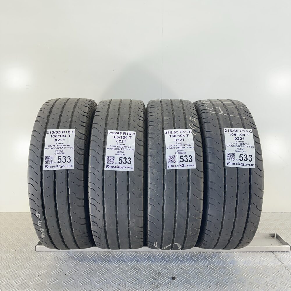 Pneumatici Usati 215 65 R16C 106/104T Continental Vancontact100 71% Estive | Gomme Usate | PrimaGomme.it Pneumatici Usati 215 65 R16C 106/104T Continental Vancontact100 71% Estive