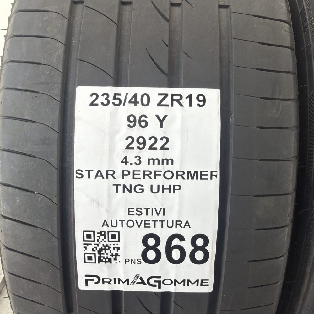 Pneumatici Usati 235 40 ZR19 96Y Star Performer TNG UHP Estive | Gomme Usate | PrimaGomme.it Pneumatici Usati 235 40 ZR19 96Y Star Performer TNG UHP Estive - immagine 3
