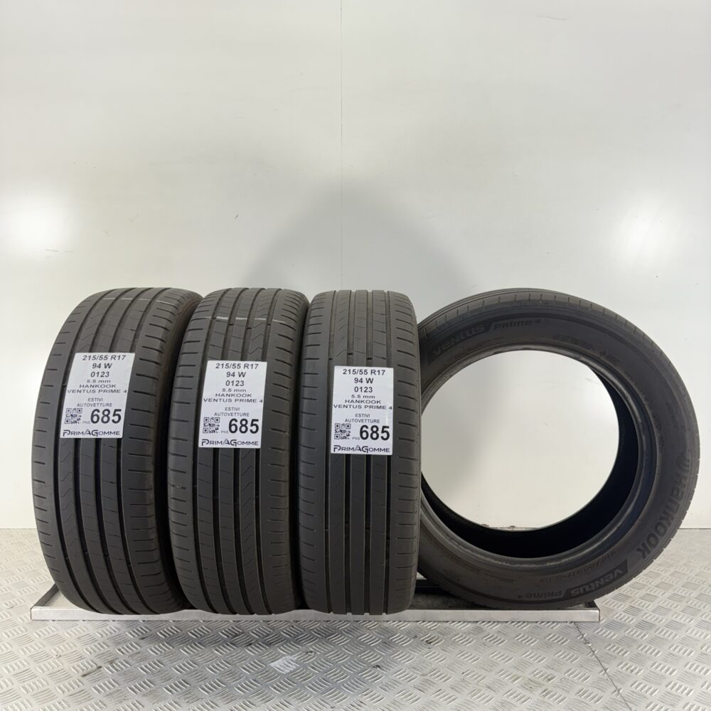 Pneumatici Usati 215 55 R17 94W Hankook Ventus Prime 4 78% Estive | Gomme Usate | PrimaGomme.it Pneumatici Usati 215 55 R17 94W Hankook Ventus Prime 4 78% Estive - immagine 4