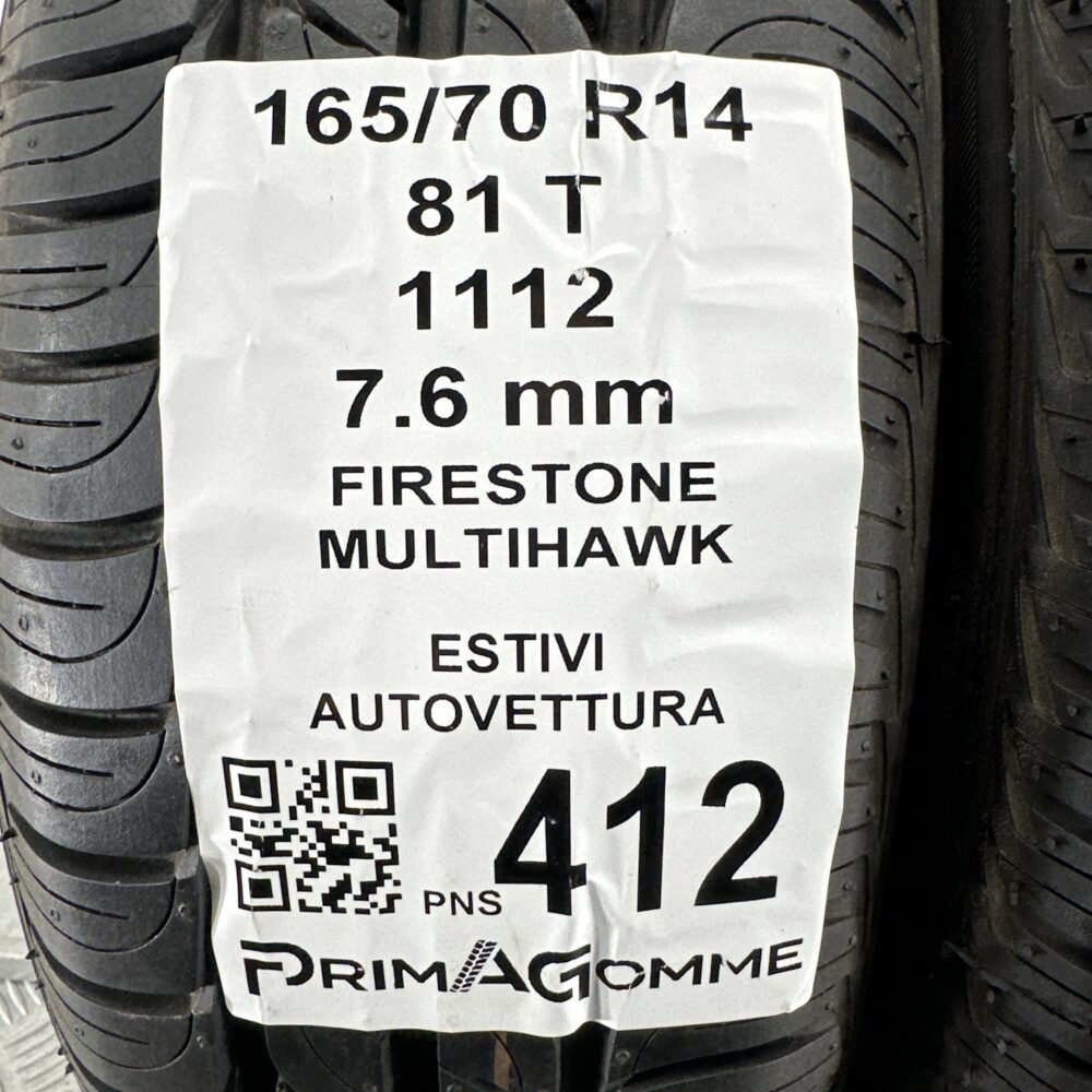 Pneumatici Usati 165 70 R14 81T Firestone Multihawk 99% Estive | Gomme Usate | PrimaGomme.it Pneumatici Usati 165 70 R14 81T Firestone Multihawk 99% Estive - immagine 3