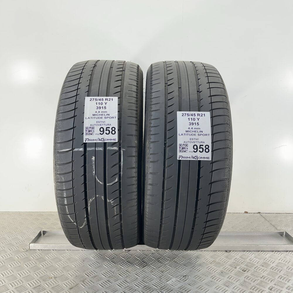 Pneumatici Usati 275 45 R21 110Y Michelin Latitude Sport Estive | Gomme Usate | PrimaGomme.it Pneumatici Usati 275 45 R21 110Y Michelin Latitude Sport Estive