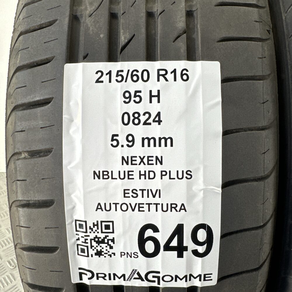 Pneumatici Usati 215 60 R16 95H Nexen Nblue HD Plus 84% Estive | Gomme Usate | PrimaGomme.it Pneumatici Usati 215 60 R16 95H Nexen Nblue HD Plus 84% Estive - immagine 3