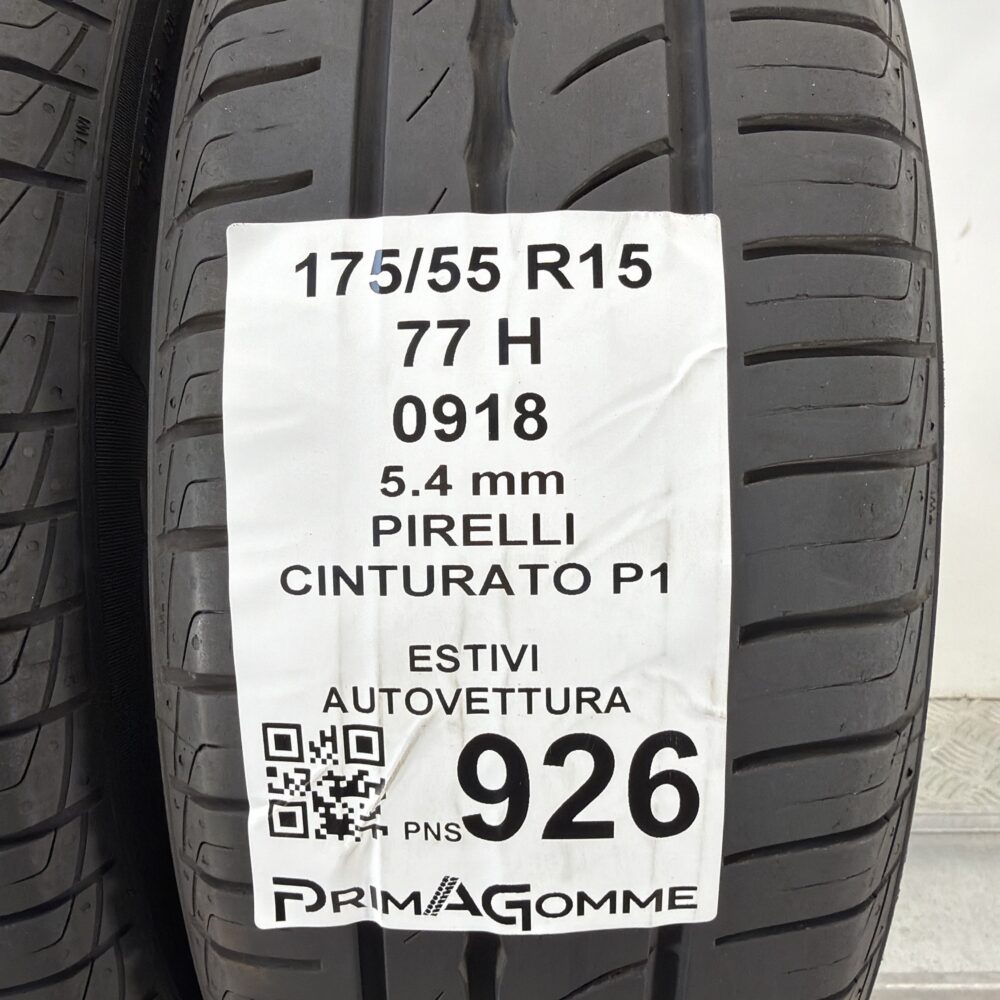 Pneumatici Usati 175 55 R15 77H Pirelli Cinturato P1 77% Estive | Gomme Usate | PrimaGomme.it Pneumatici Usati 175 55 R15 77H Pirelli Cinturato P1 77% Estive - immagine 3