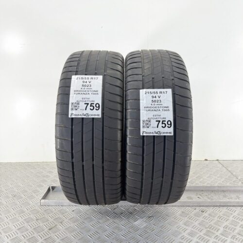 Pneumatici Usati 215 55 R17 94V Bridgestone Turanza T005 Estive