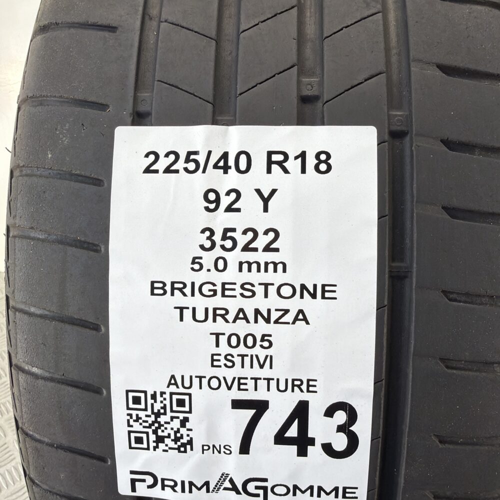 Pneumatici Usati 225 40 R18 92Y Bridgestone Turanza T005 71% Estive | Gomme Usate | PrimaGomme.it Pneumatici Usati 225 40 R18 92Y Bridgestone Turanza T005 71% Estive - immagine 3