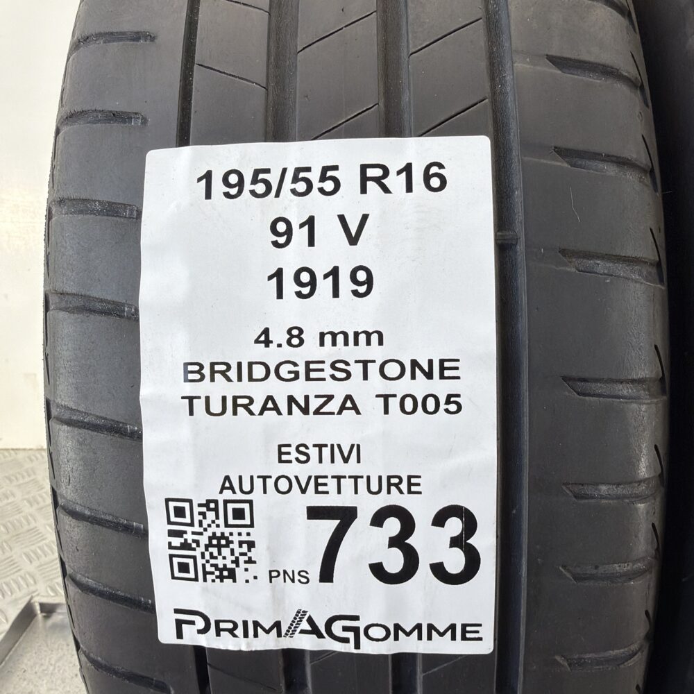 Pneumatici Usati 195 55 R16 91V Bridgestone Turanza T005 Estive | Gomme Usate | PrimaGomme.it Pneumatici Usati 195 55 R16 91V Bridgestone Turanza T005 Estive - immagine 3