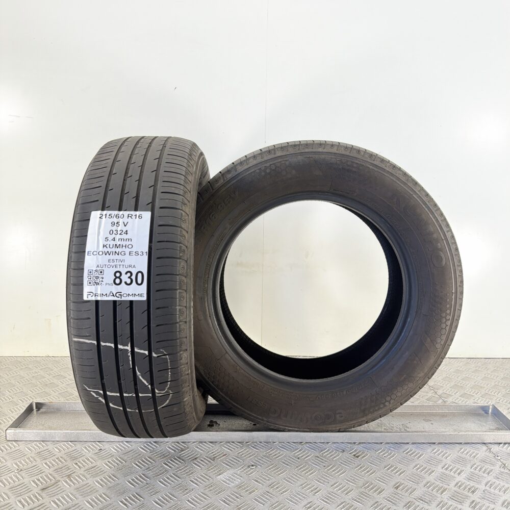 Pneumatici Usati 215 60 R16 95V Kumho Ecowing ES31 77% Estive | Gomme Usate | PrimaGomme.it Pneumatici Usati 215 60 R16 95V Kumho Ecowing ES31 77% Estive - immagine 4