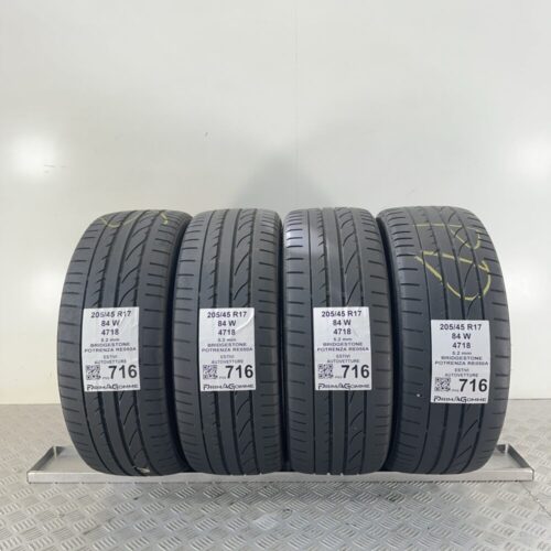Pneumatici Usati 205 45 R17 84W Bridgestone Potenza RE050A 74% Estive