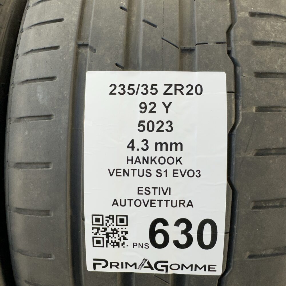Pneumatici Usati 235 35 ZR20 92Y Hankook Ventus S1 Evo3 Estive | Gomme Usate | PrimaGomme.it Pneumatici Usati 235 35 ZR20 92Y Hankook Ventus S1 Evo3 Estive - immagine 3