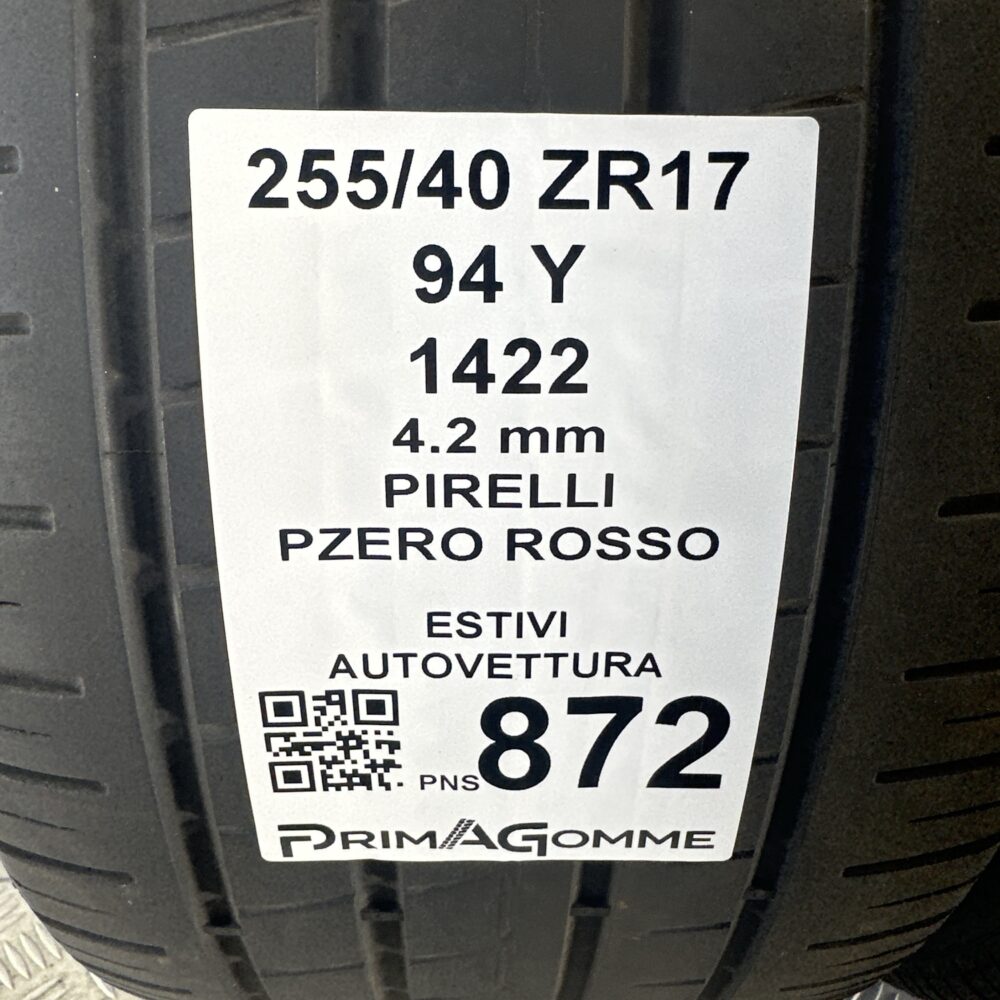 Gomme Usate 255 40 ZR17 94Y Pirelli PZero Rosso Estive | Gomme Usate | PrimaGomme.it Gomme Usate 255 40 ZR17 94Y Pirelli PZero Rosso Estive - immagine 3