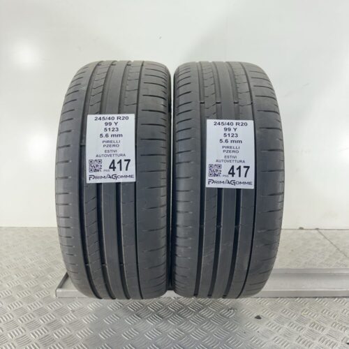 Pneumatici Usati 245 40 R20 99Y Pirelli PZero 82% Estive
