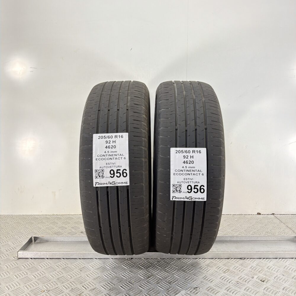 Pneumatici Usati 205 60 R16 92H Continental Ecocontact 6 Estive | Gomme Usate | PrimaGomme.it Pneumatici Usati 205 60 R16 92H Continental Ecocontact 6 Estive